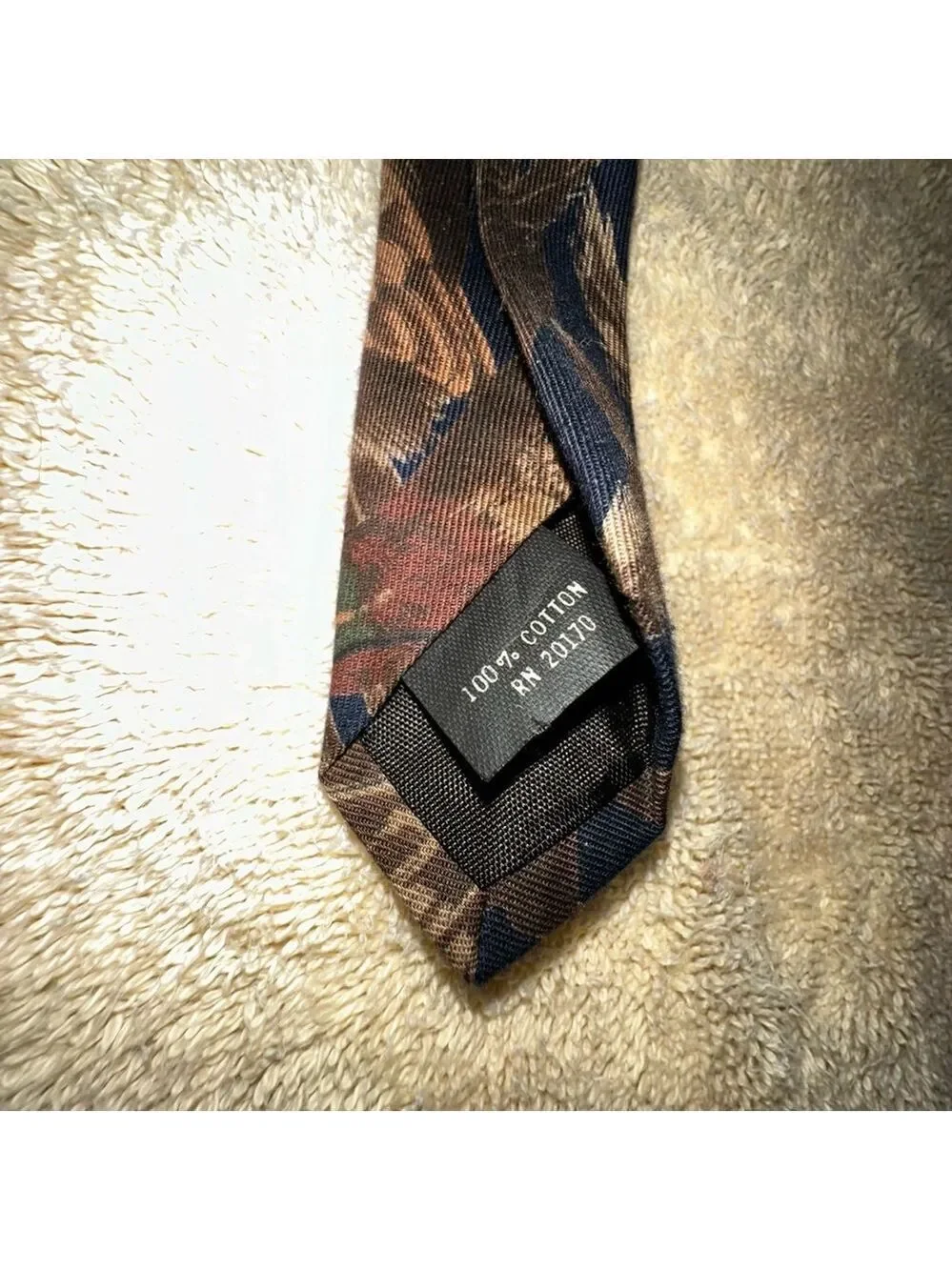 EUC Men’s LL Bean Pheasant Bird Hunting Cotton Neck Tie